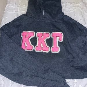 KKG letter cropped sweatshirt